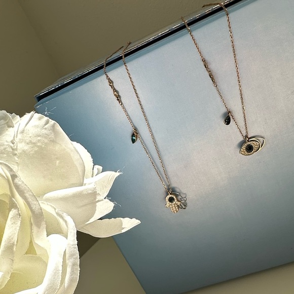 Swarovski Evil Eye Pendant & Hamsa Hand Pendant (SOLD SEPARATELY) - Picture 5 of 5